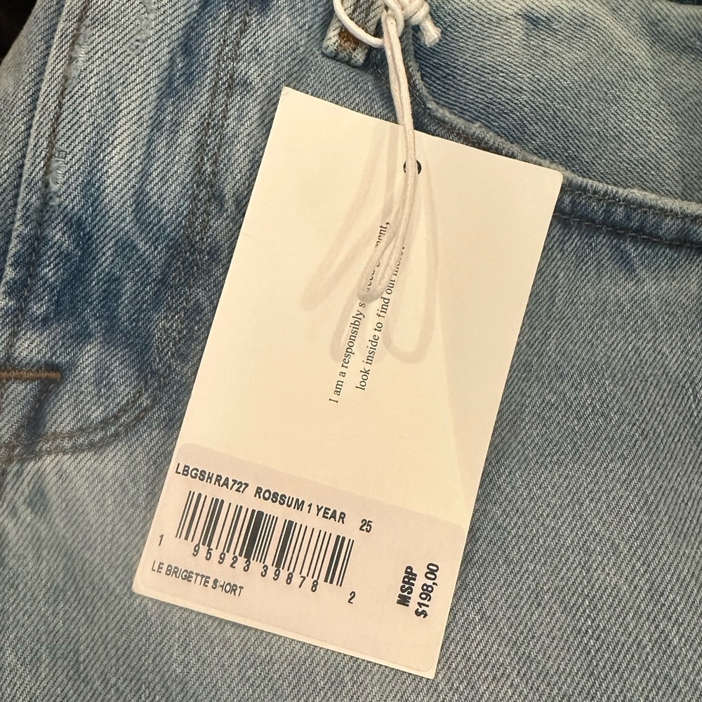 FRAME Le Brigette Denim Shorts in Rossum 1 Year - Picture 5 of 6